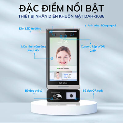 Máy chấm công nhận diện khuôn mặt DAH-1036