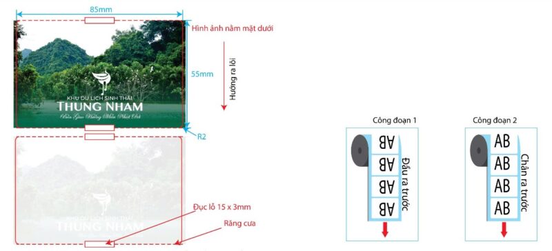 Phôi vé cứng khu du lịch - vé thăm quan