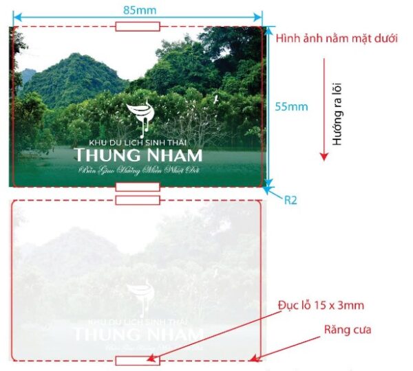 Phôi vé cứng khu du lịch - vé thăm quan