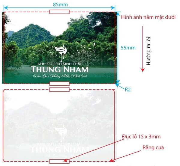 Phôi vé cứng khu du lịch - vé thăm quan